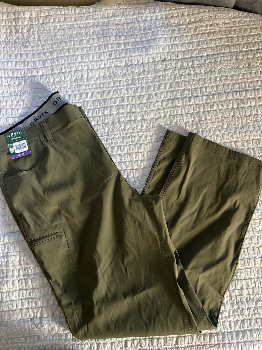 Orvis Men's Olive Cargo Performance Pants